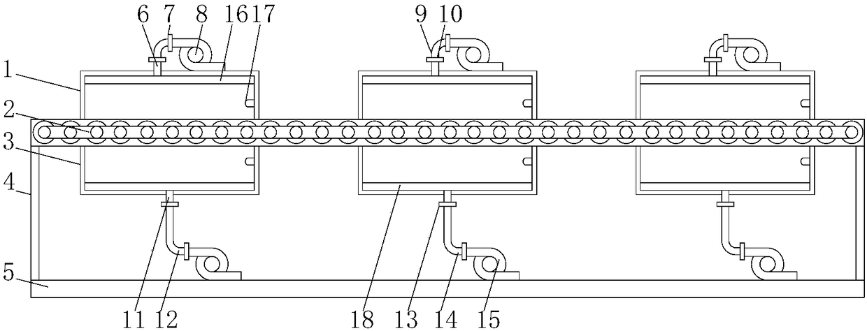 Cooling device for color-coated panel production