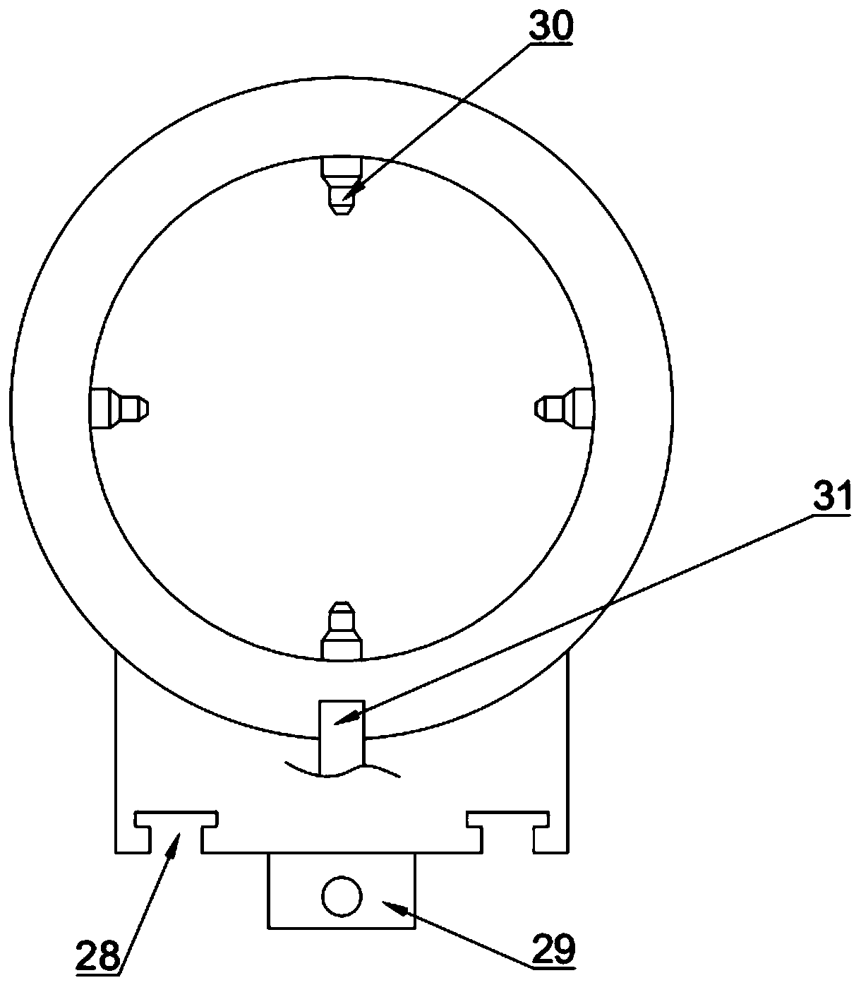 Automatic paint spraying device of wind power generation tower