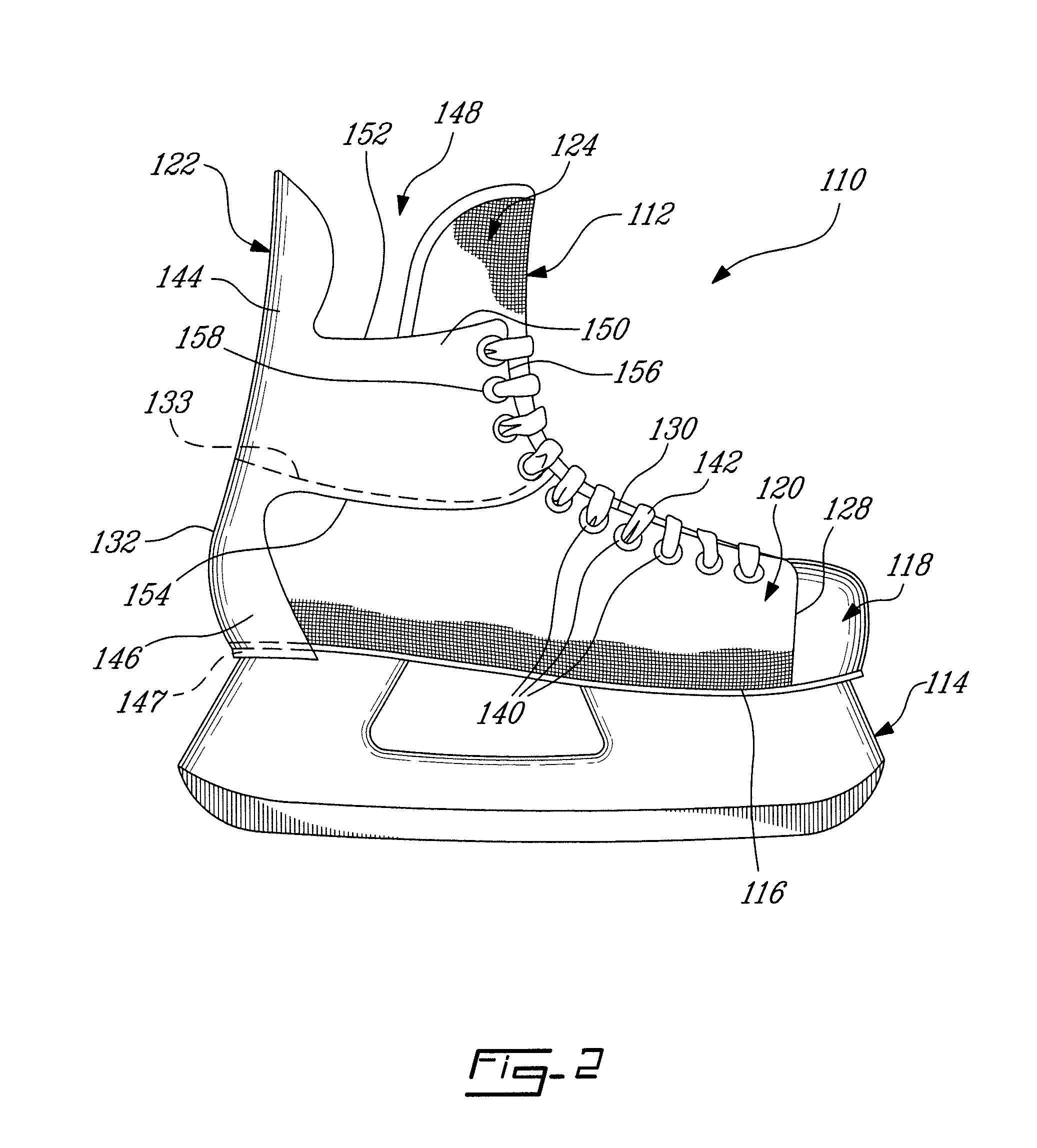 Skate boot with improved flexibility