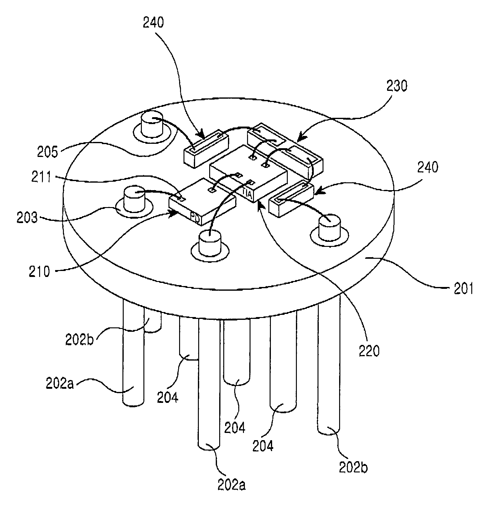 Optical receiver module with TO-Can structure