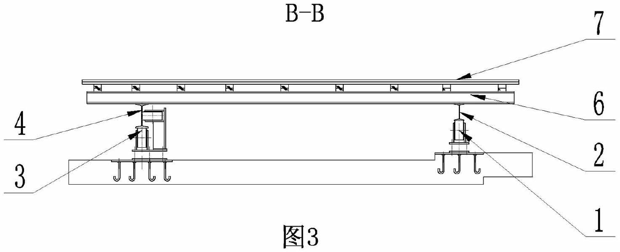 Friction device for external rail of rotary platform