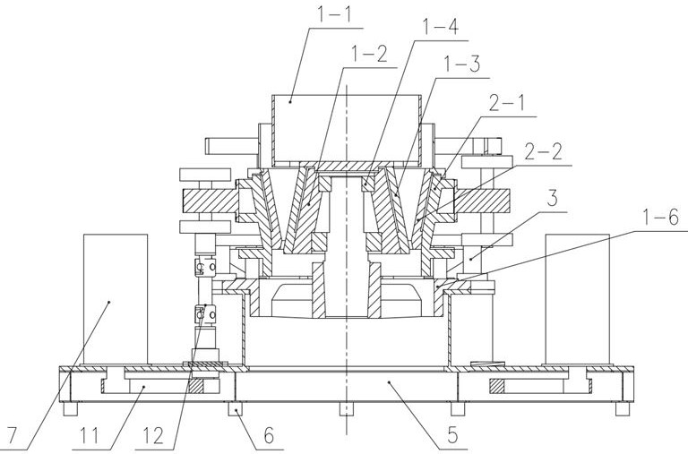 Vertical equal-eccentric-distance inertia crusher