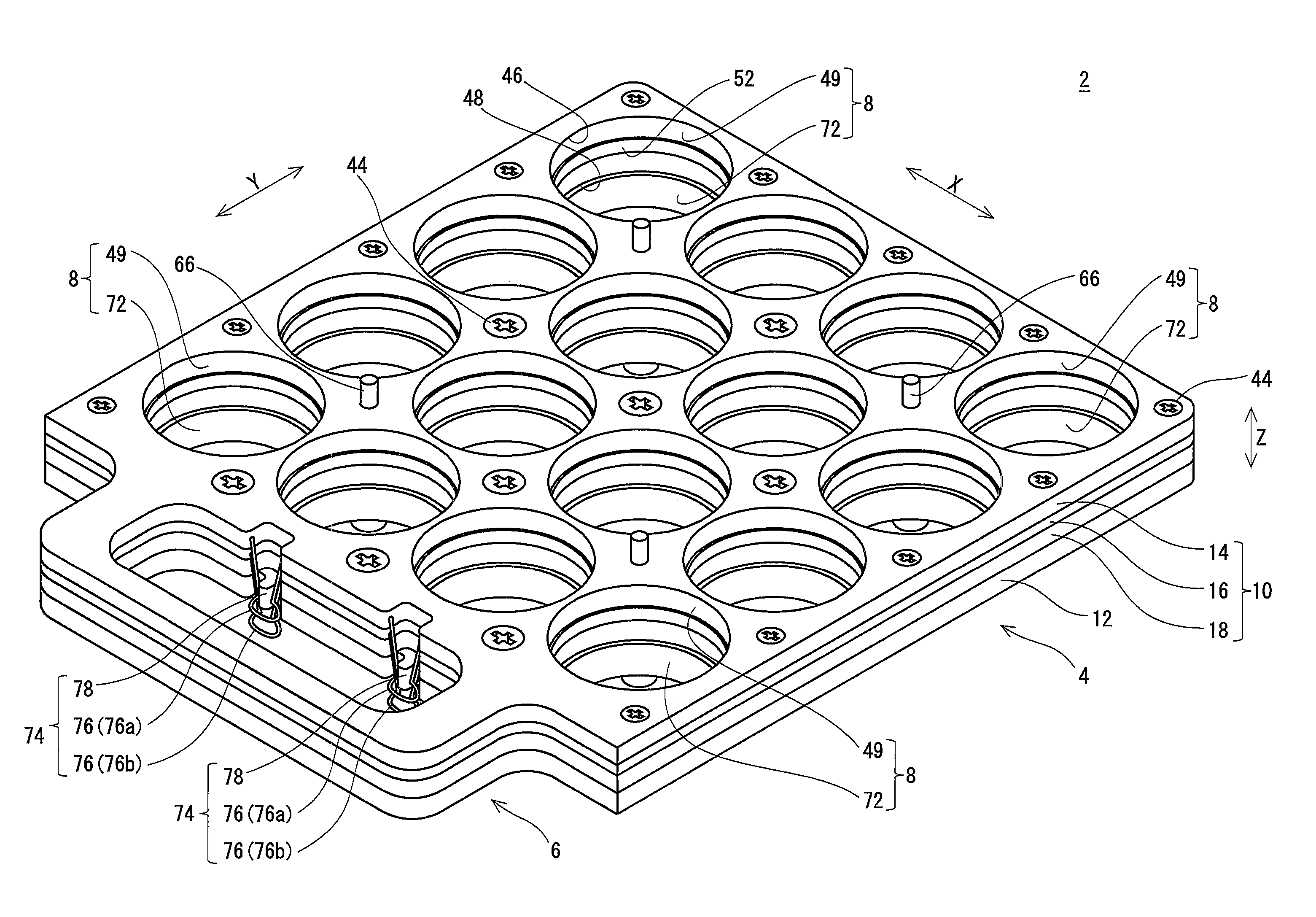 Tray for ink jet printer and method of manufacturing golf ball having mark
