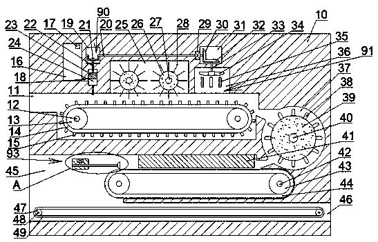 Automatic placement and casing equipment for eggs in farm