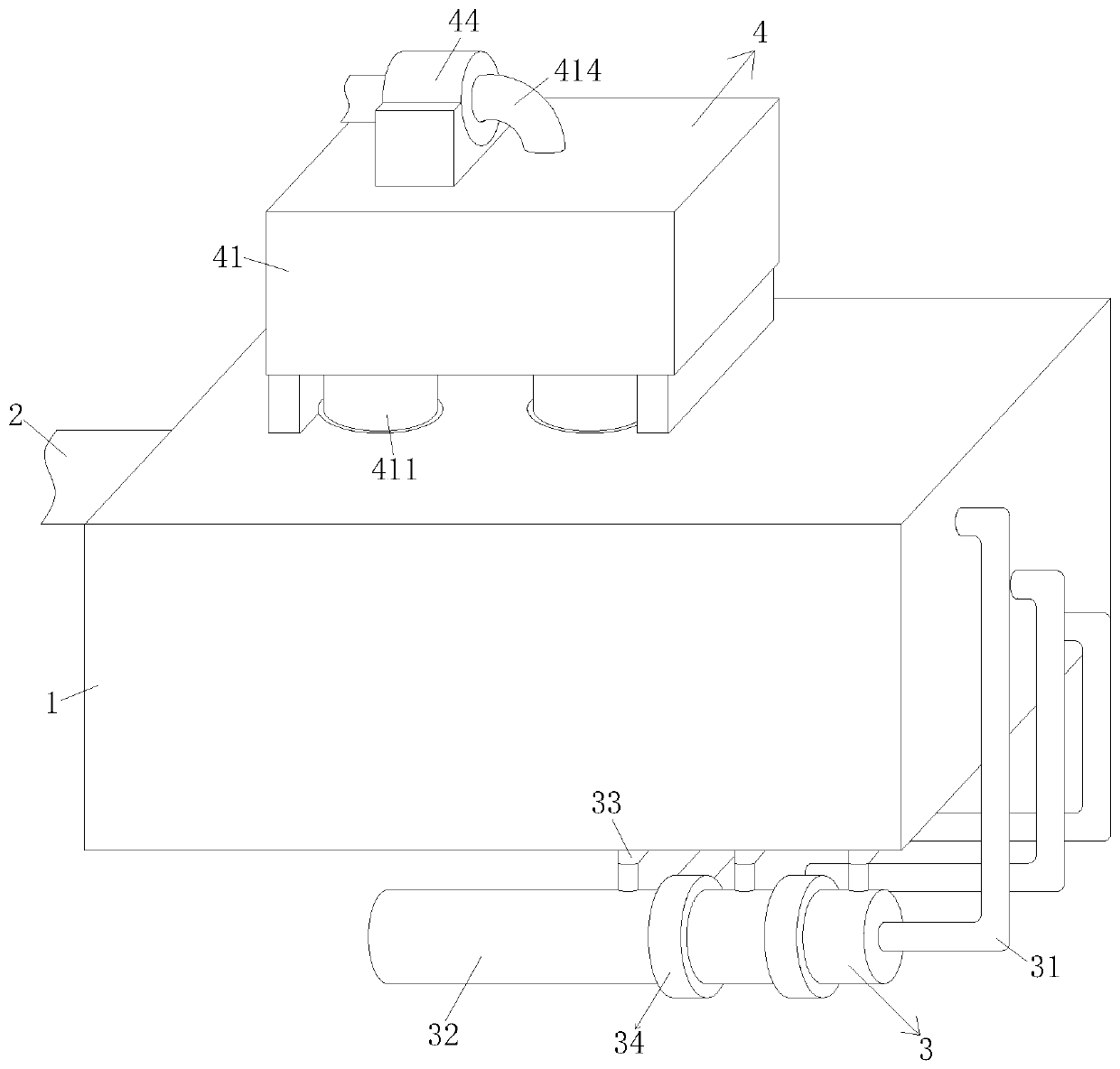Septic tank sewage odor-resistant discharge device for municipal environmental protection engineering