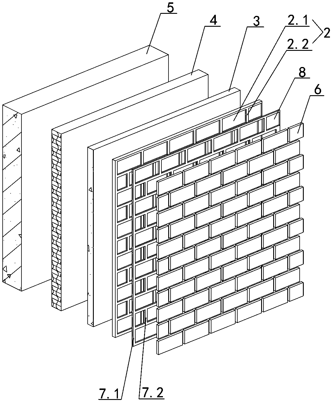 Prefabricated thermal insulation exterior wall panel with waste brick decoration and manufacturing method thereof