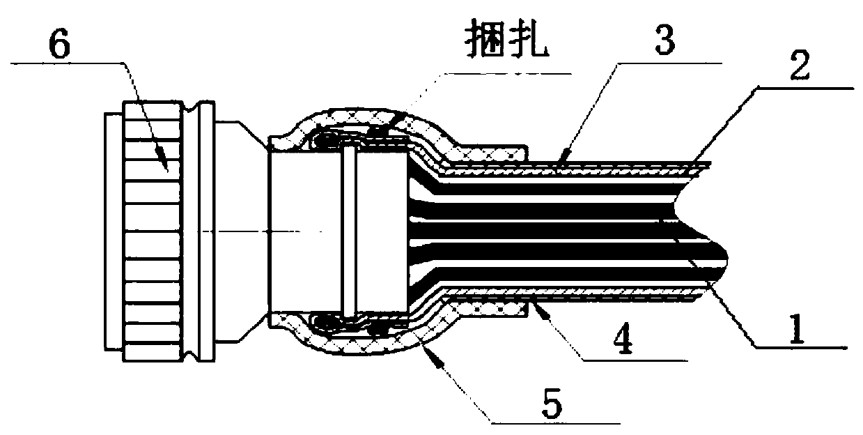 Marine-resistant light cable structure for ship-borne engine