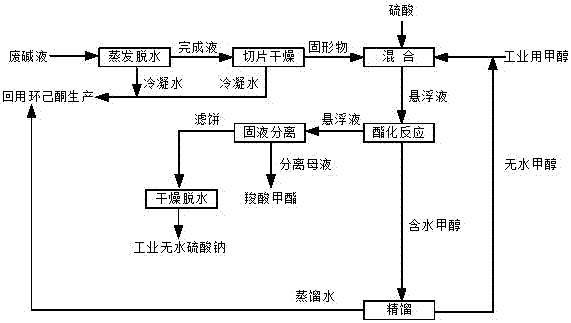 Method for solving secondary pollution of cyclohexanone saponification waste alkali liquor