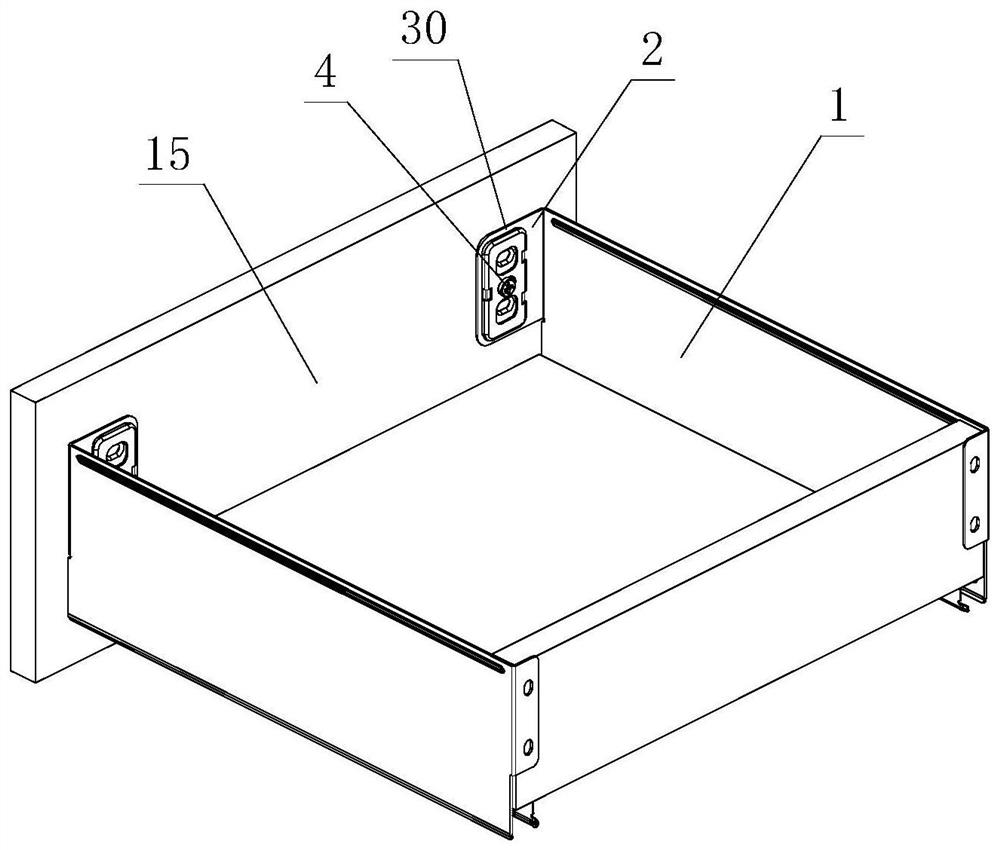 Simple adjusting structure of furniture drawer