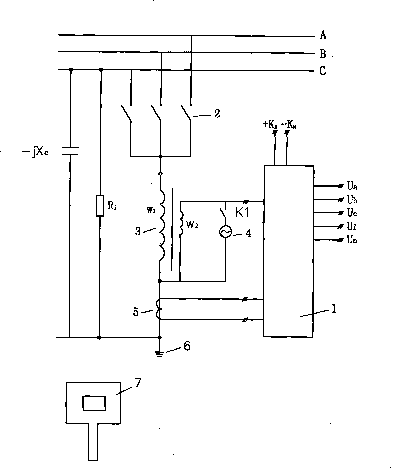 Single-phase ground fault positioning method for ground protective device of low-current system
