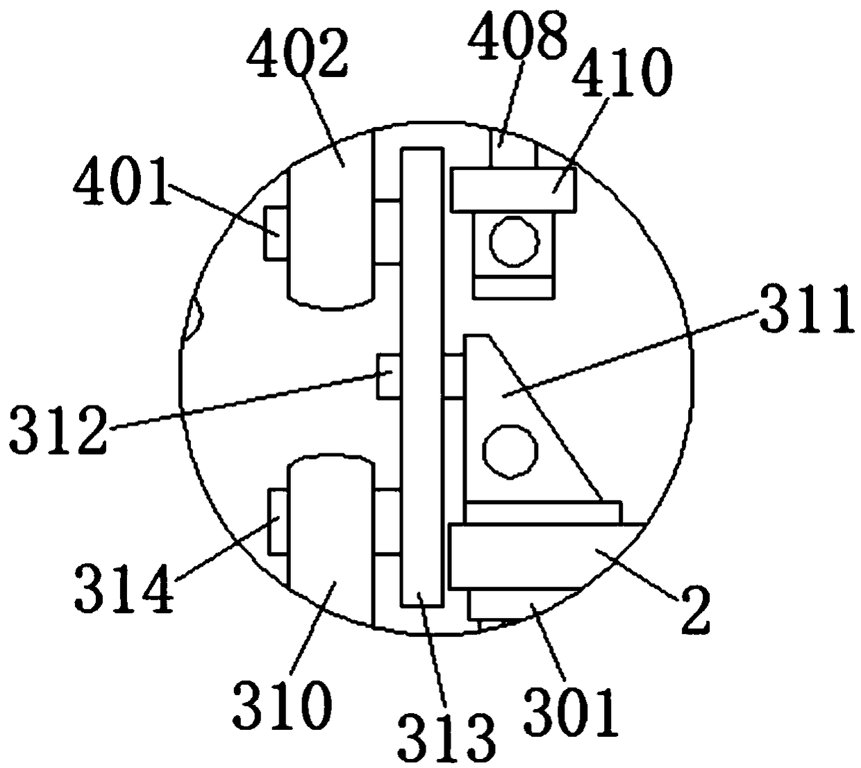 Sand-spitting cleaning device of dascillidae based on shock force and warm water immersion method