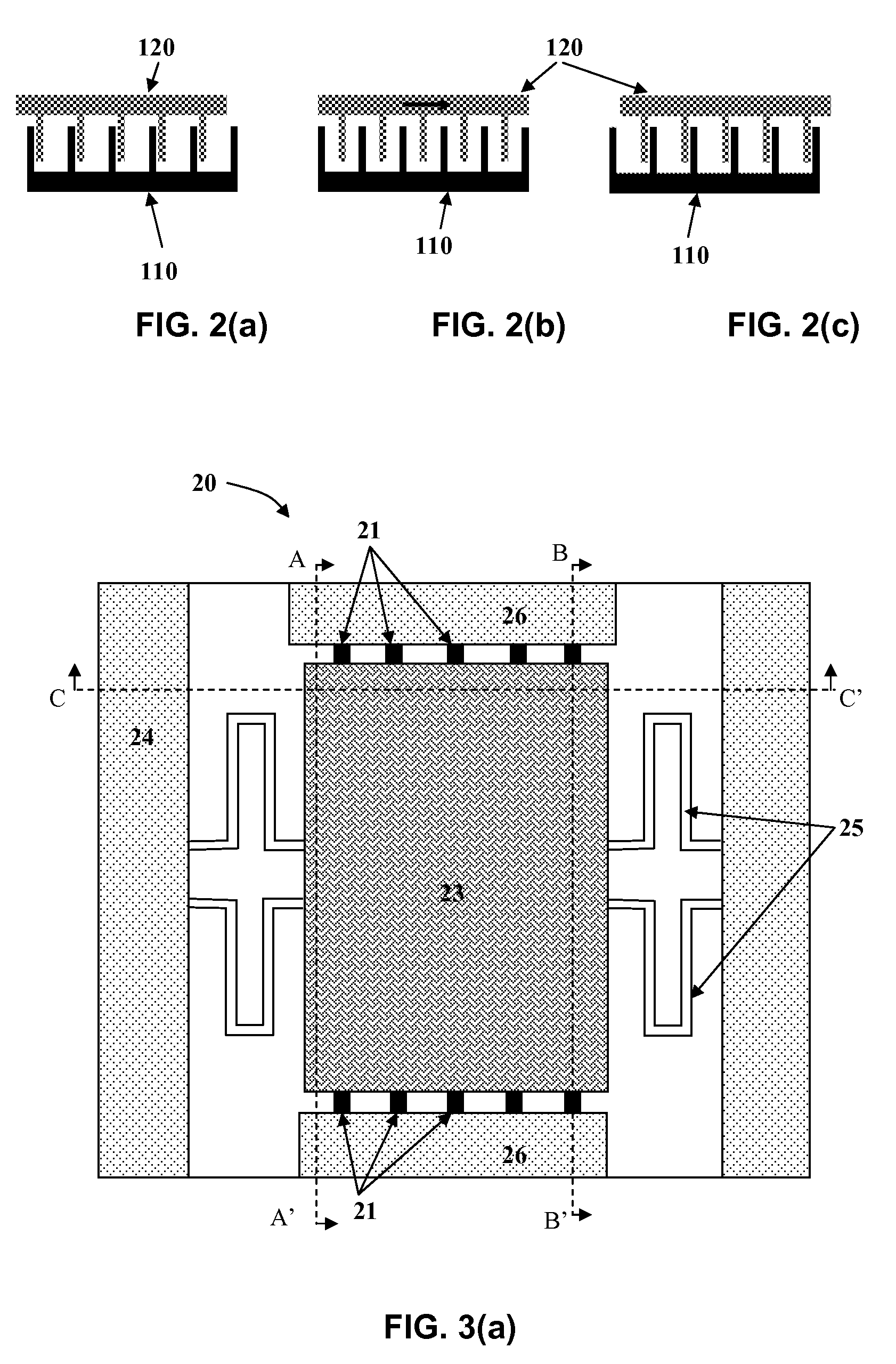 Microstructure with enlarged mass and electrode area for kinetic to electrical energy conversion