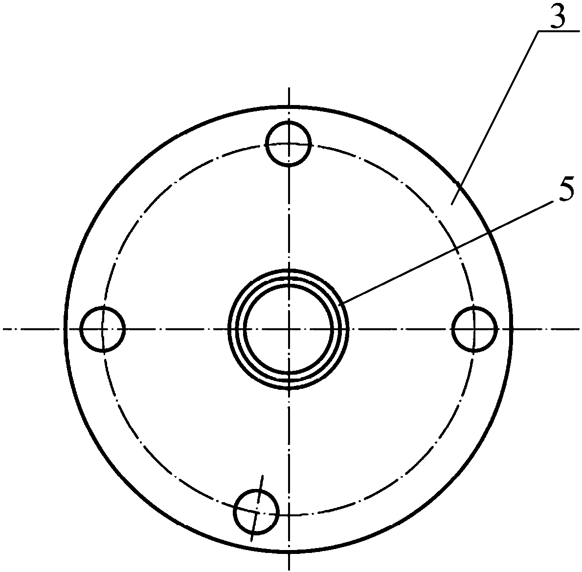 Cooperating structure of a rotor compressor and its crankshaft thrust surface and flange surface