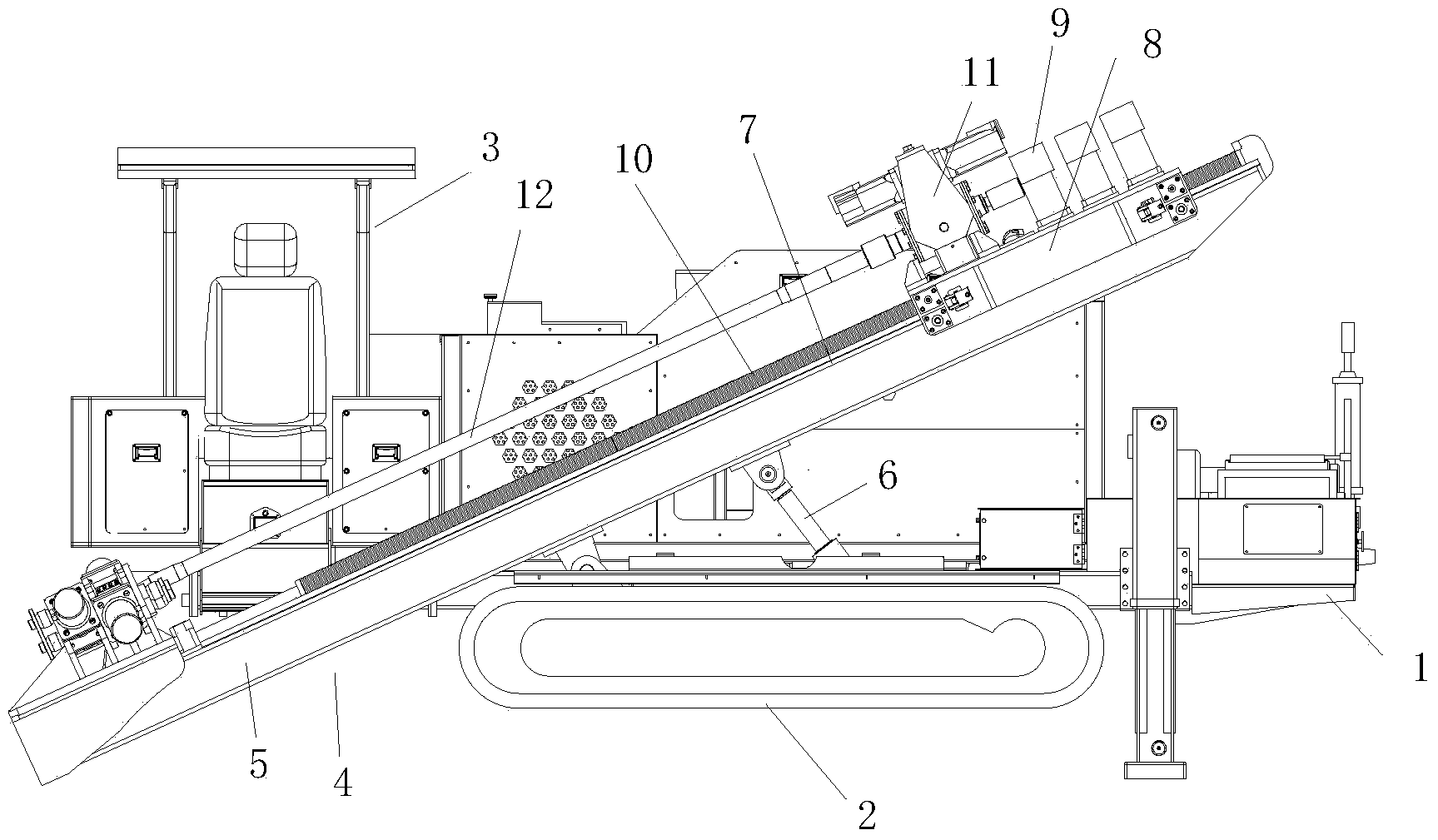 Motor-driven horizontal oriented drill rig