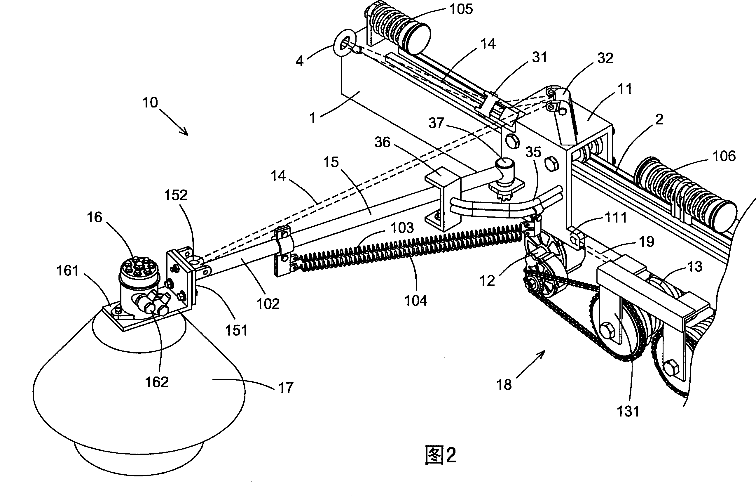 Cleaning device for road edge