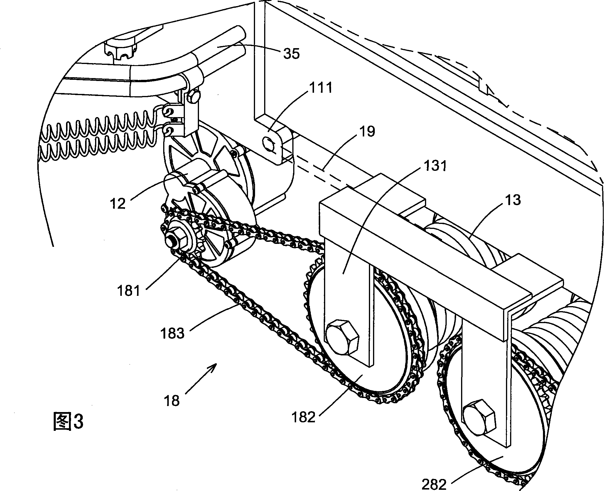 Cleaning device for road edge