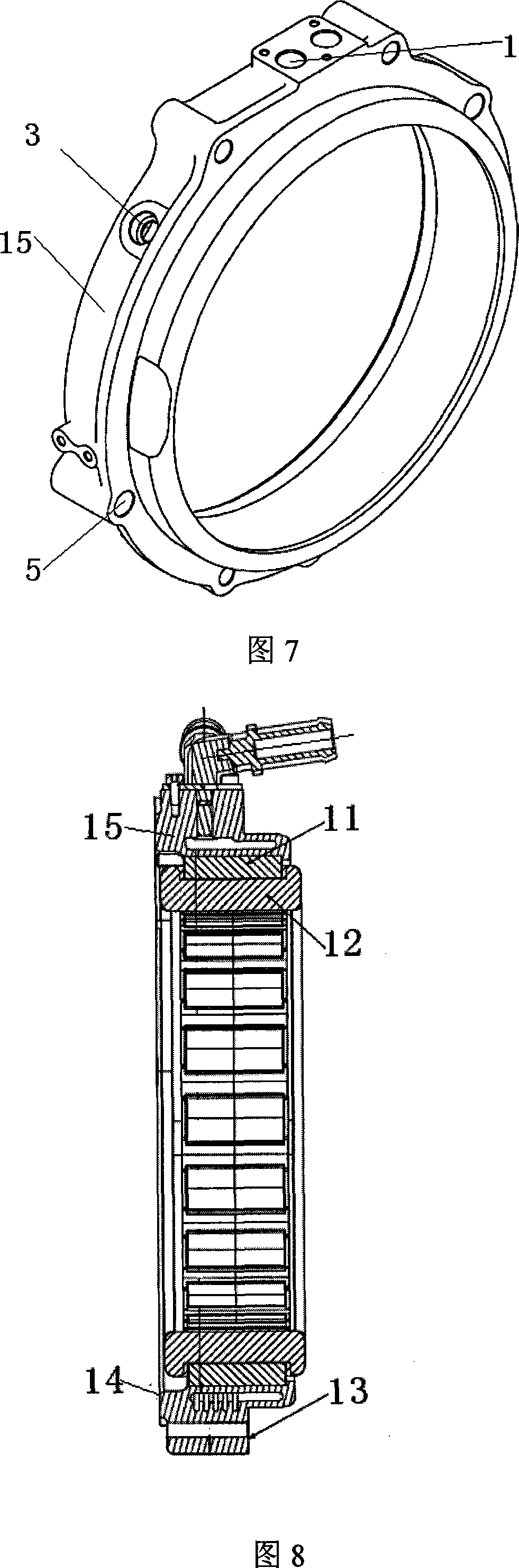 A cooling water cover of mixing drive motorcar electromotor and its making method