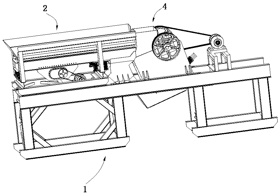 A material receiving device for powder coating pulverizer crushing device