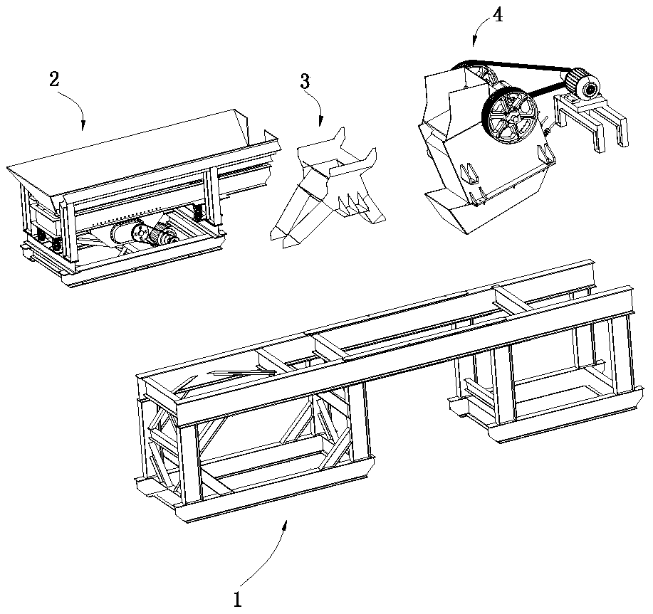 A material receiving device for powder coating pulverizer crushing device