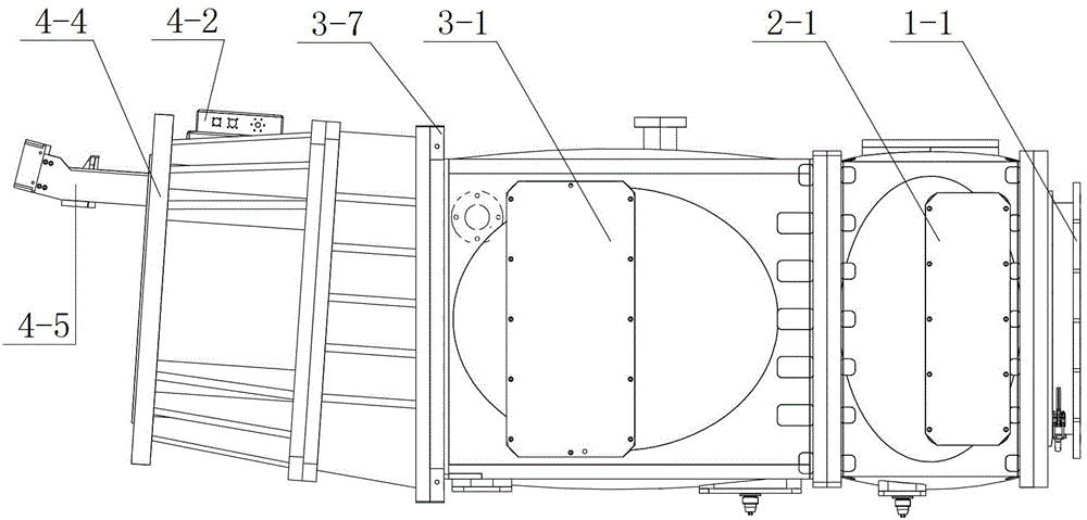 Vacuum controllable high-flux heavy-caliber optical focusing and frequency conversion system