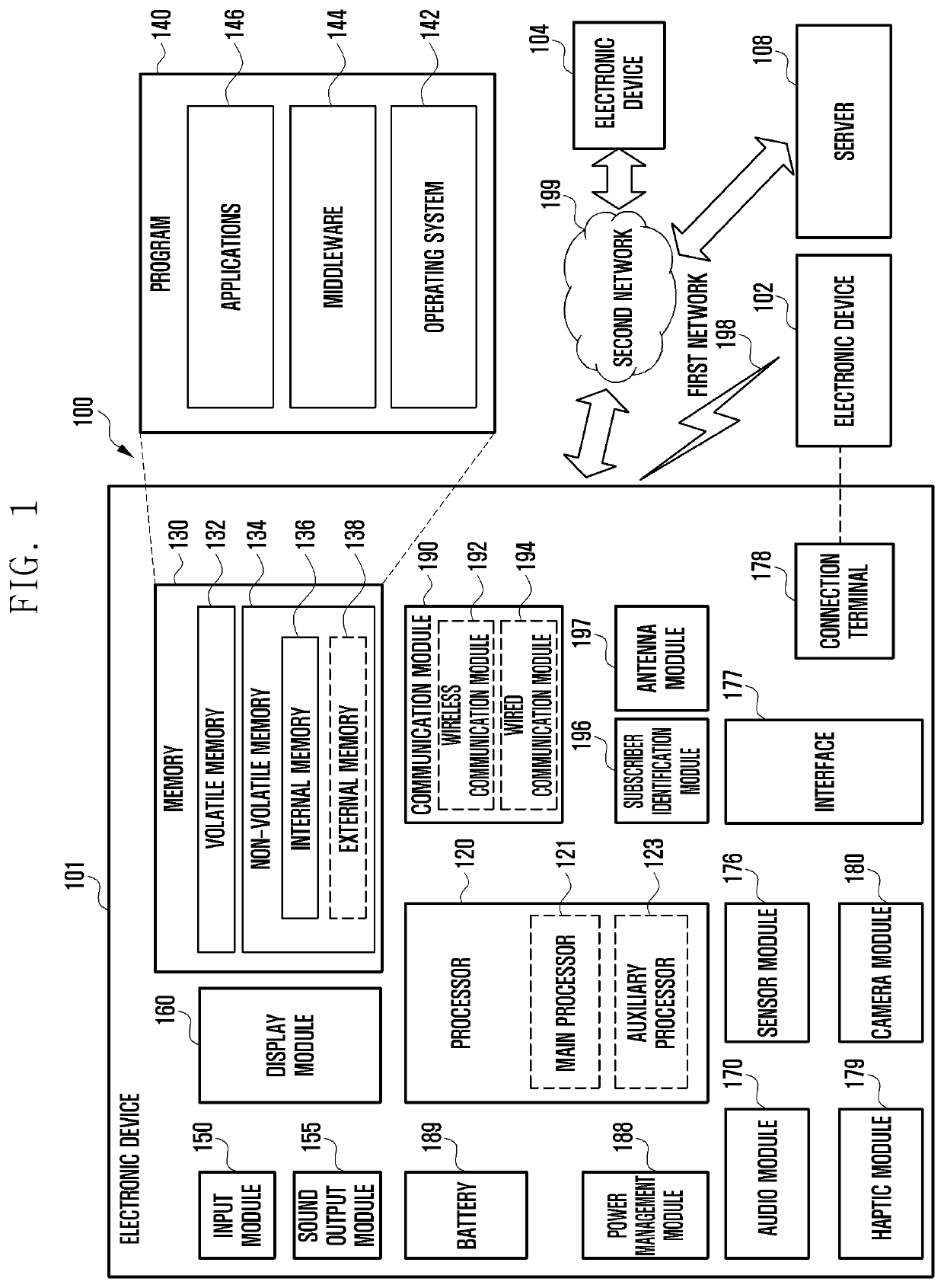 Electronic device and method for updating database based on reserved space