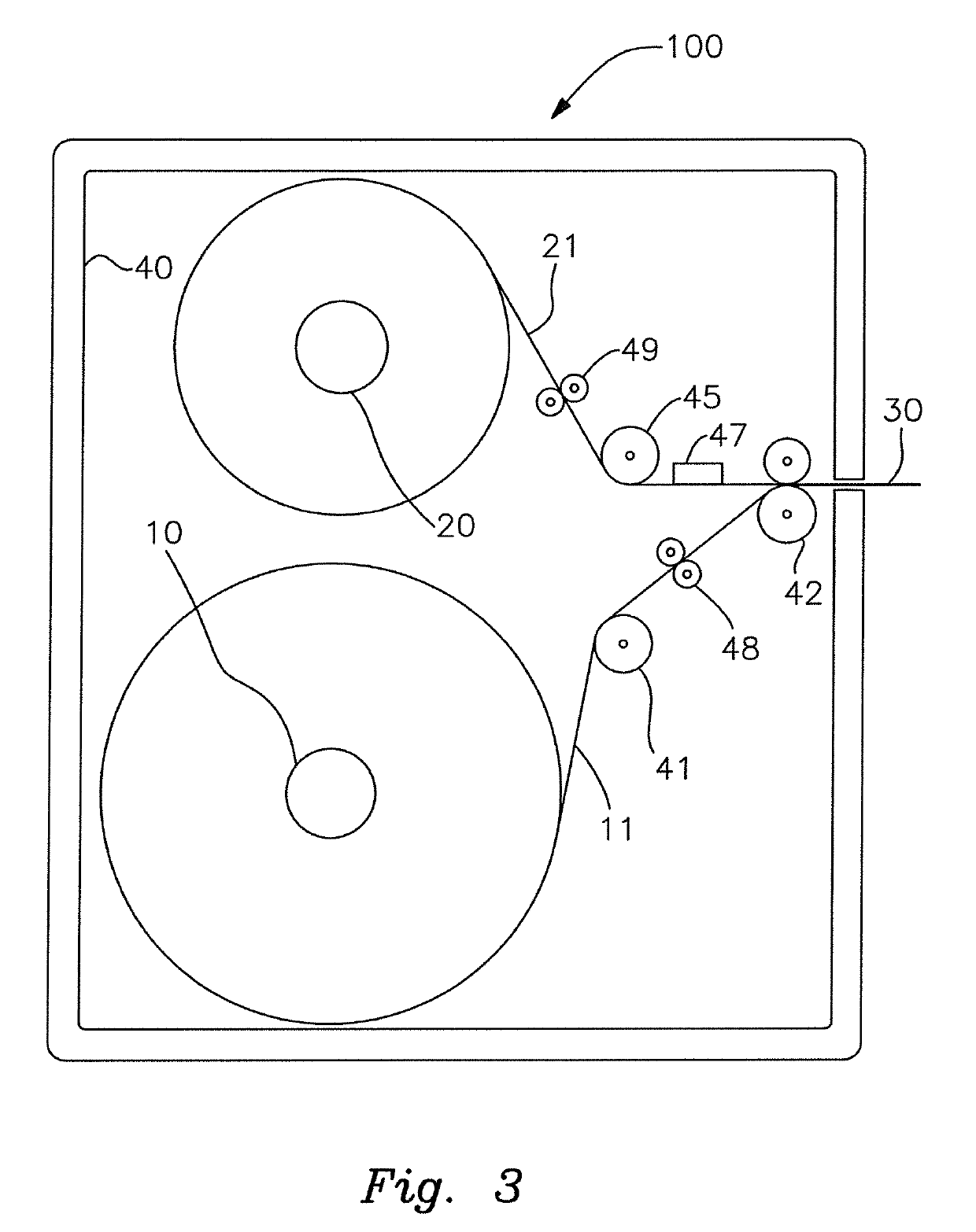 Dispenser apparatus and method of use for laminating and dispensing transfer tape in a paper web turn-up system