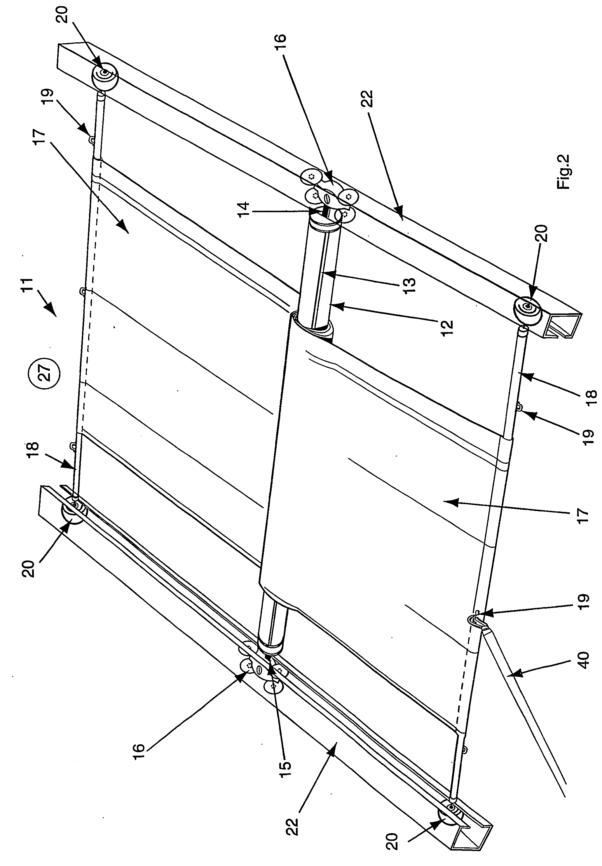Retractable self rolling blind, awning or cover apparatus