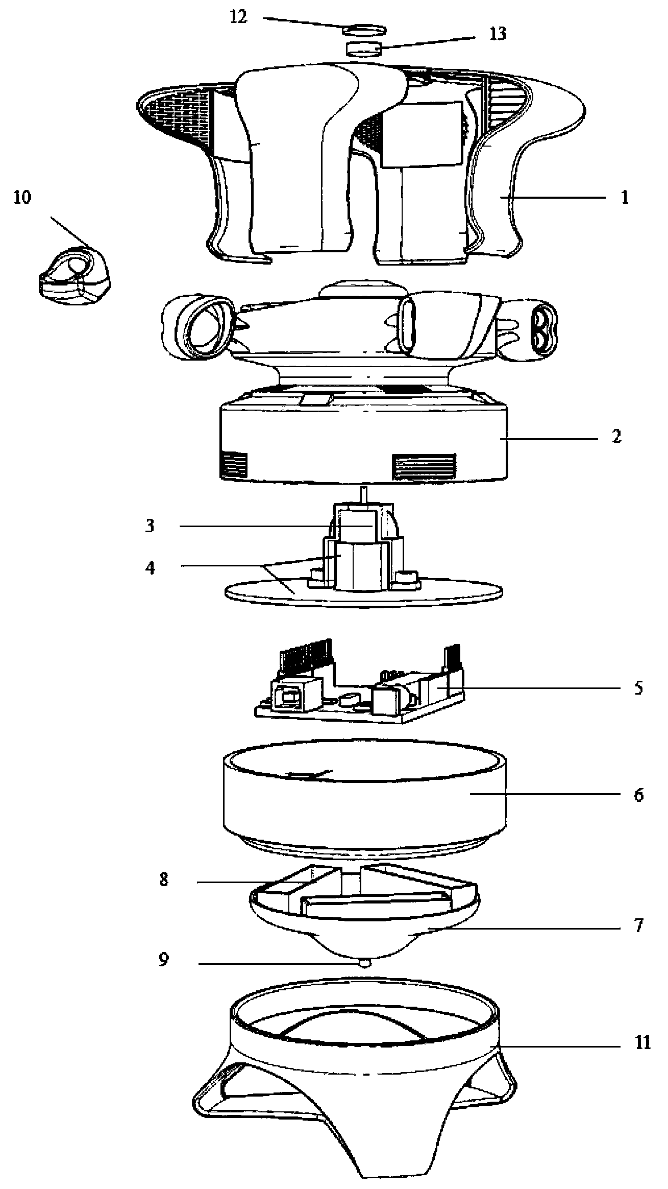 Ideo-motor gyroscope device