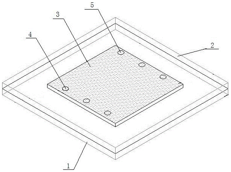 Visual sand blasting model used for oil displacement experiment and manufacturing method thereof