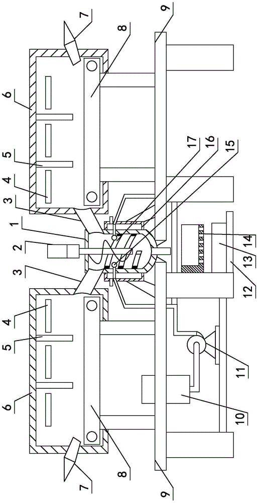 Multi-flavored dried sweet potato manufacturing whole-set device with seasoning, heat preserving and mixing mechanisms