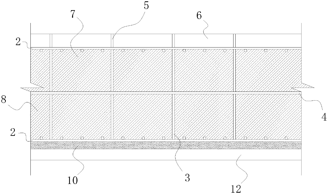 Basement post-cast strip structure and construction method thereof