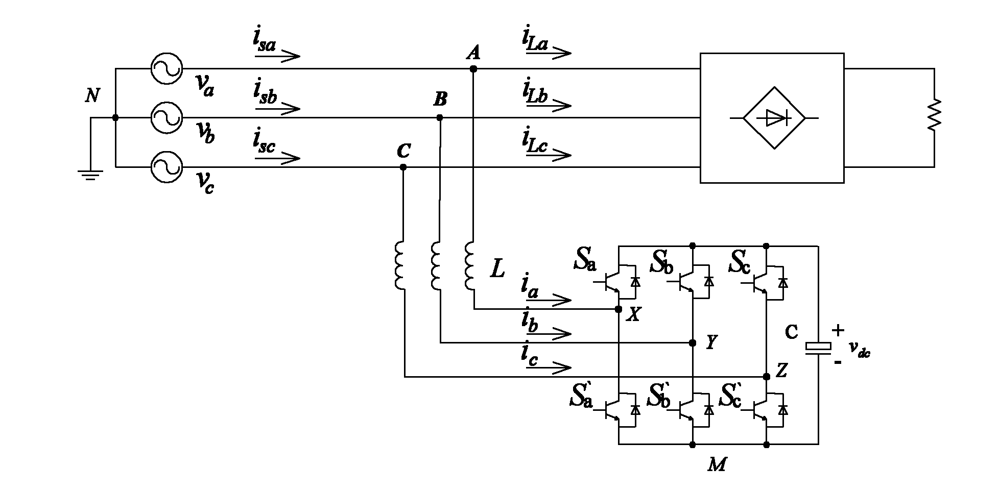 Method for controlling sliding mode of simplified model based three-phase parallel connection type active power filter (APF)