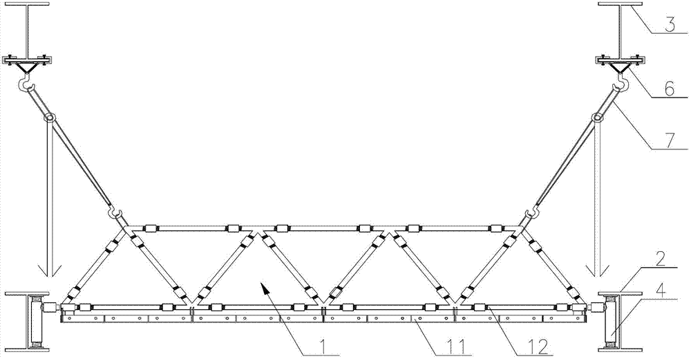 Self-supporting combined steel template construction method