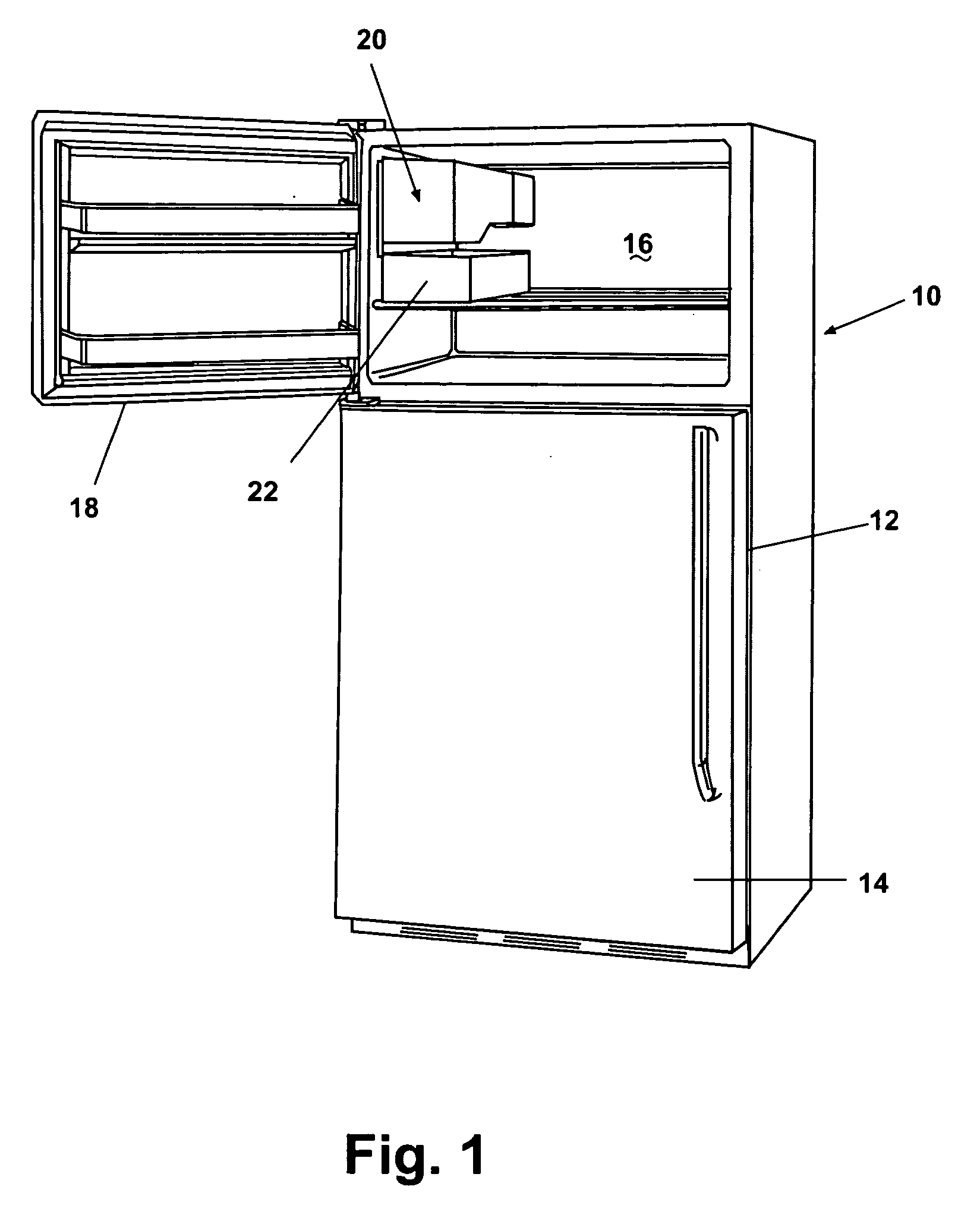 Refrigerator with compact icemaker