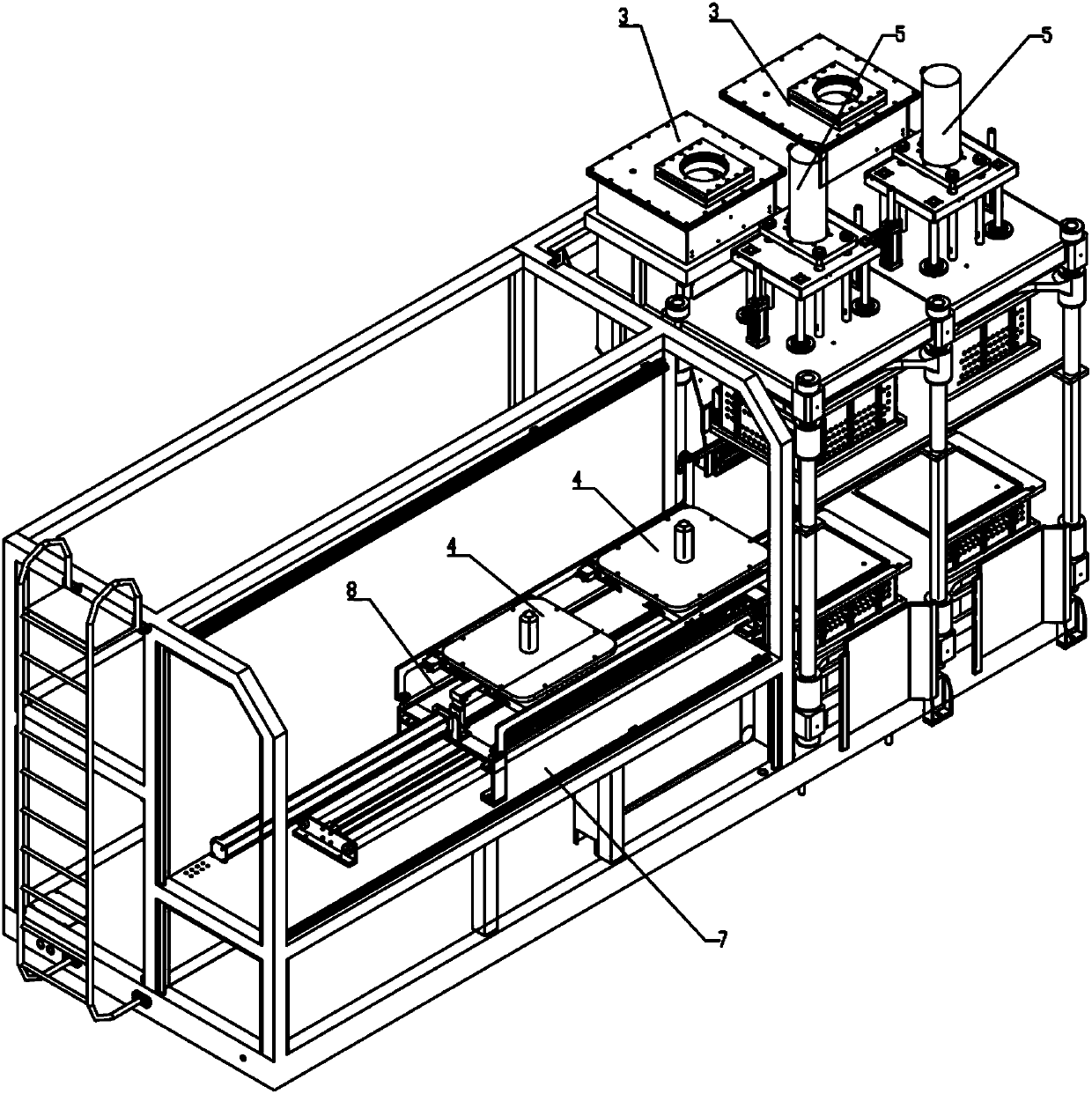 Multi-box synchronous molding machine