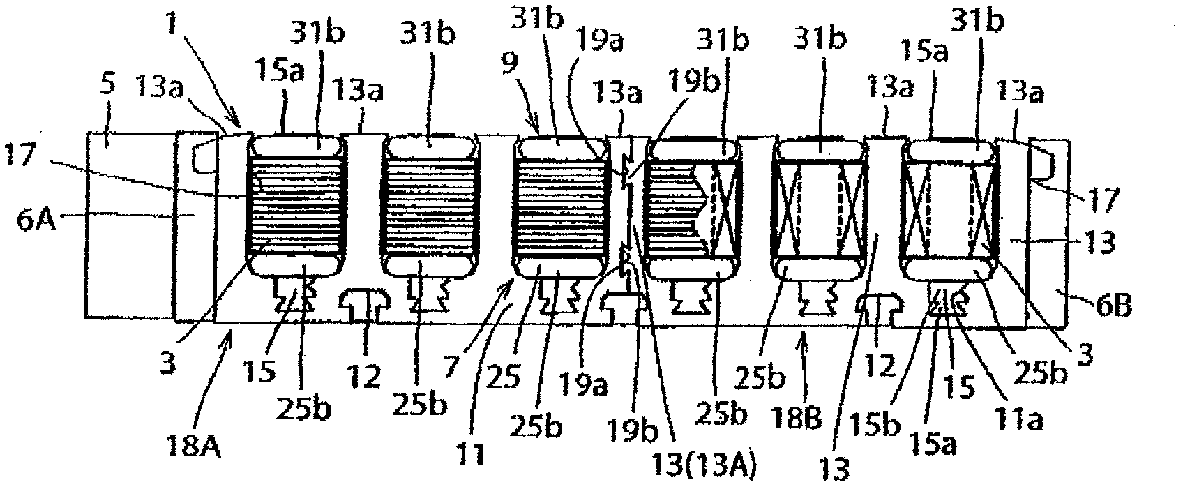 Armature for linear motor