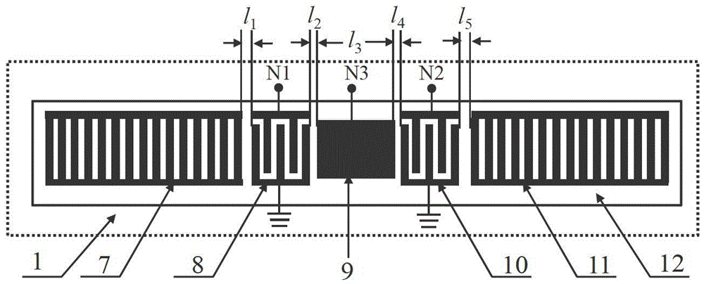 Surface acoustic wave (SAW) harmonic oscillator system used for gas sensor