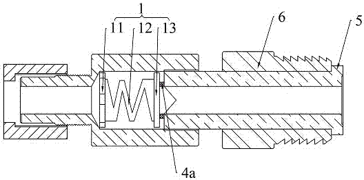 A non-return joint for chemical discharge