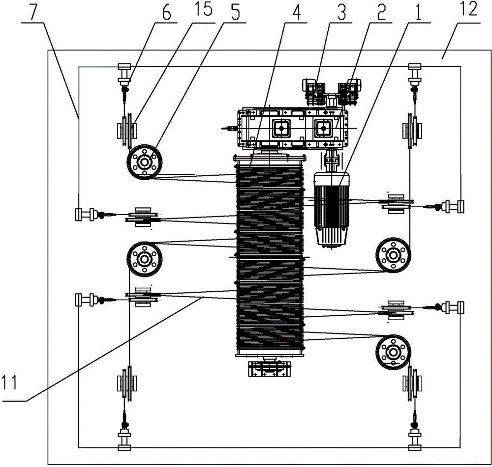 Crane steel wire rope anti-swing system