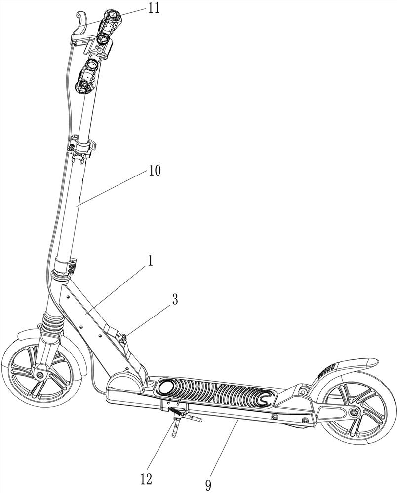 Scooter with folding mechanism