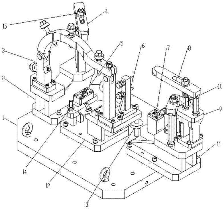 A jig for processing a forklift gearbox case