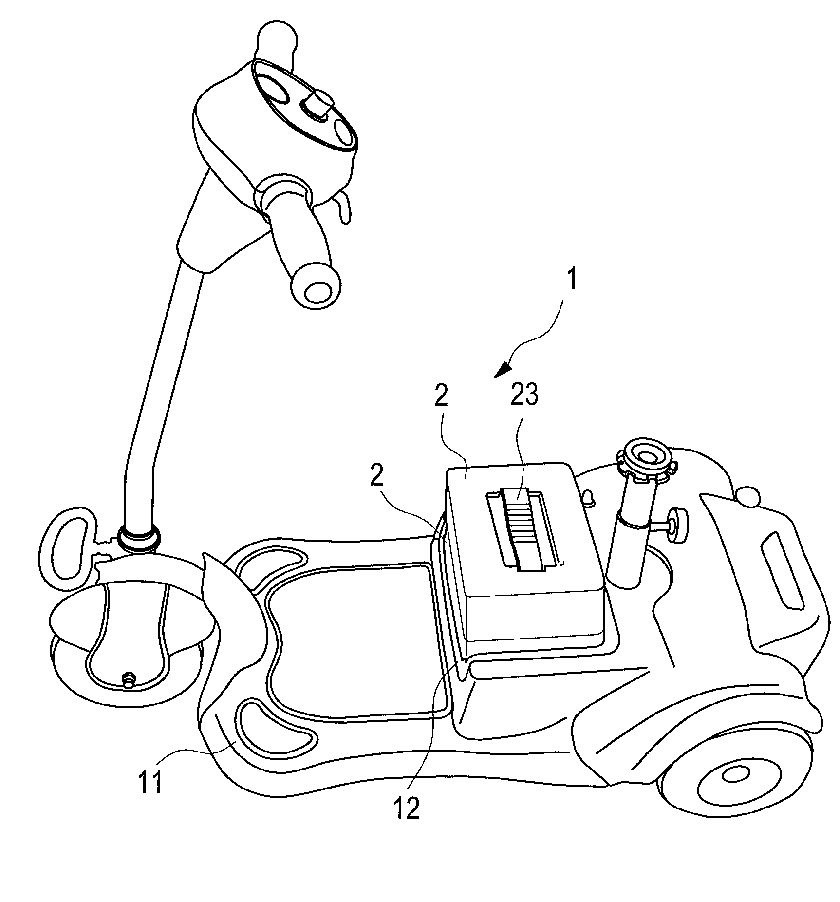 Rapid-Assembly Battery Structure of Electric Scooter