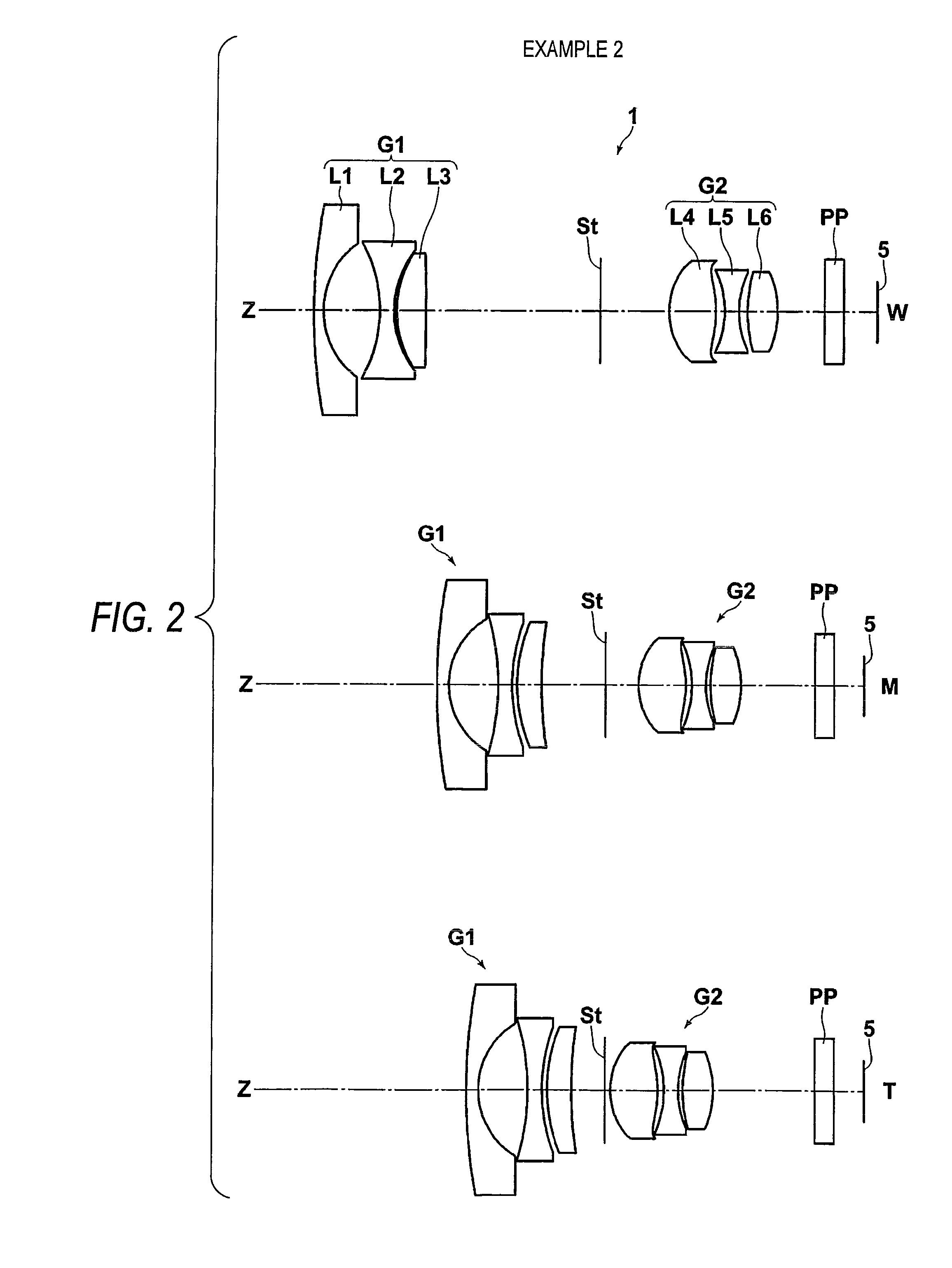 Variable power optical system and imaging device