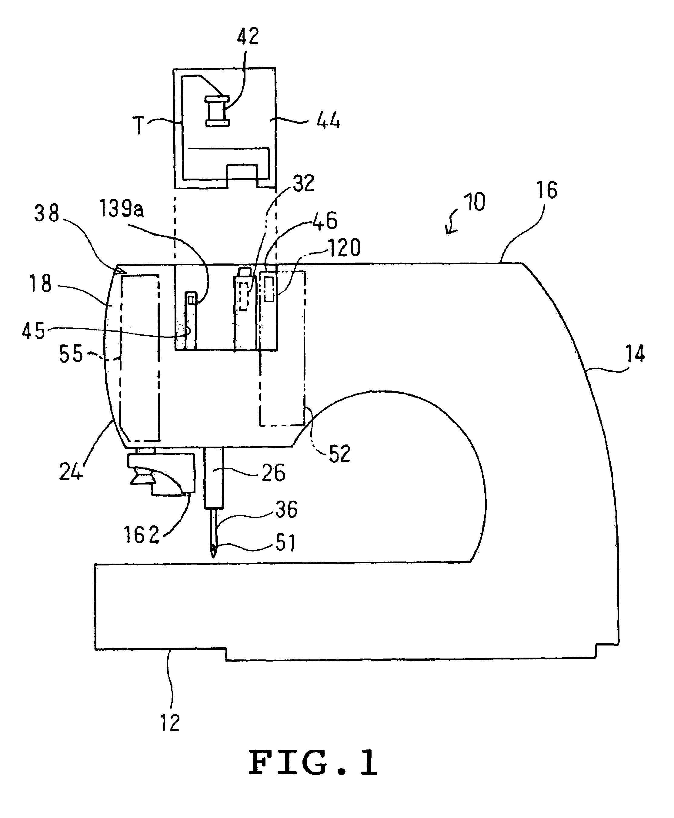 Threading apparatus for sewing machine