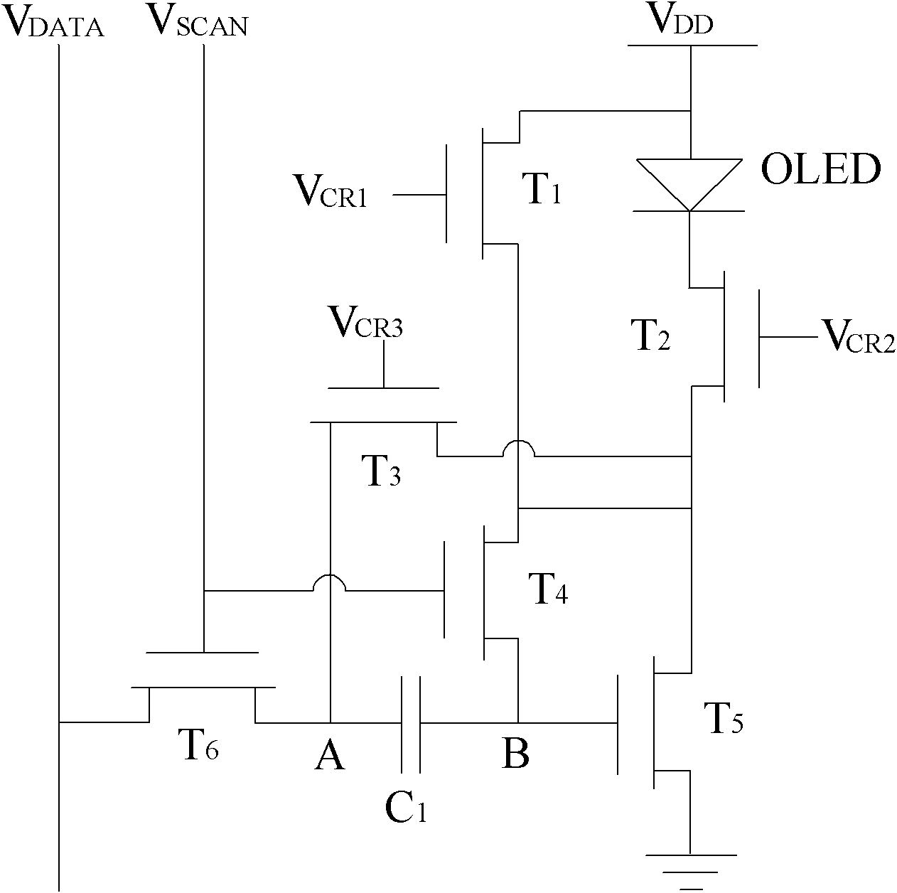 Organic light-emitting diode driving circuit, display panel and displayer