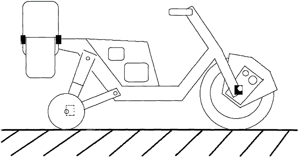 Combined three-body two-wheel driving electronic vehicle