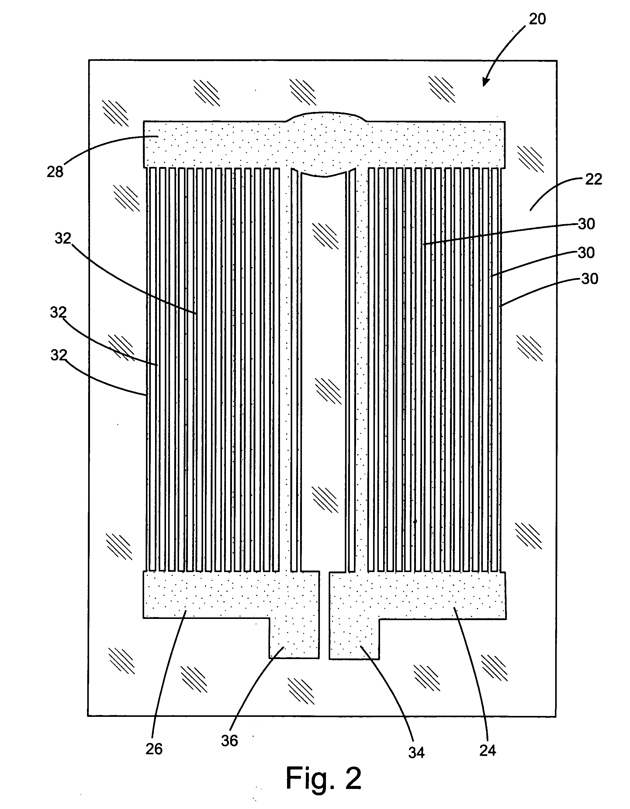 Heating elements deposited on a substrate and related method