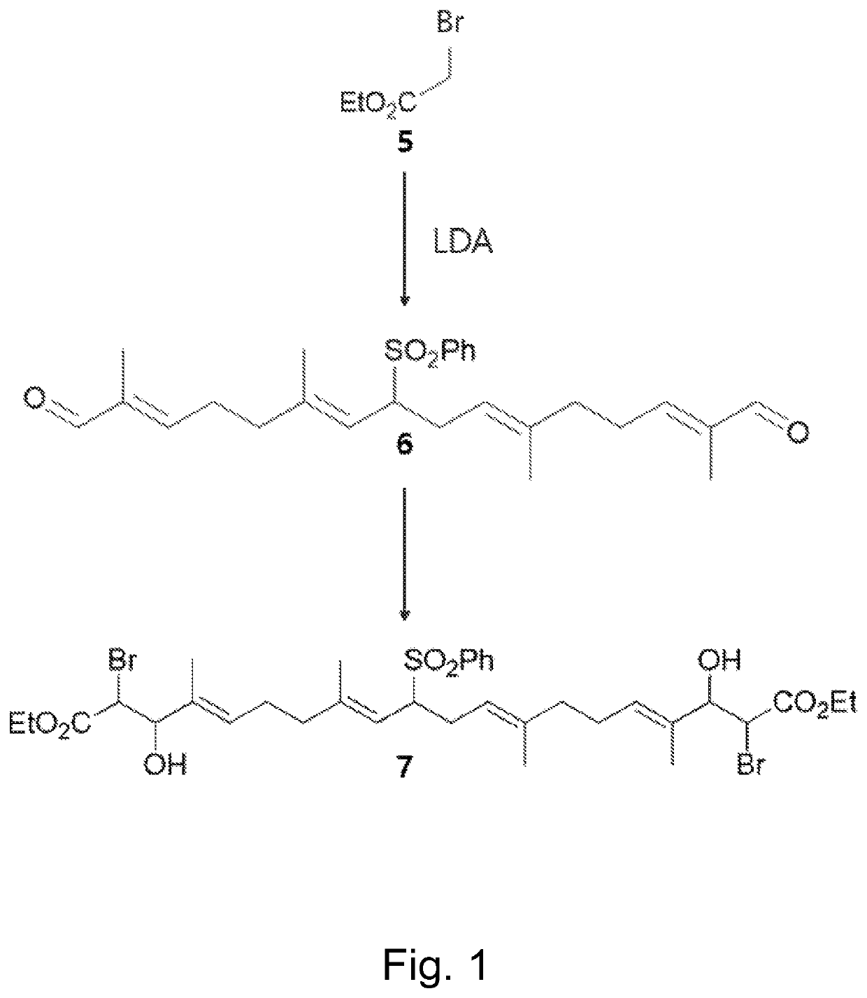 Intermediate compound for manufacturing bixin ethyl ester and method of manufacturing the same