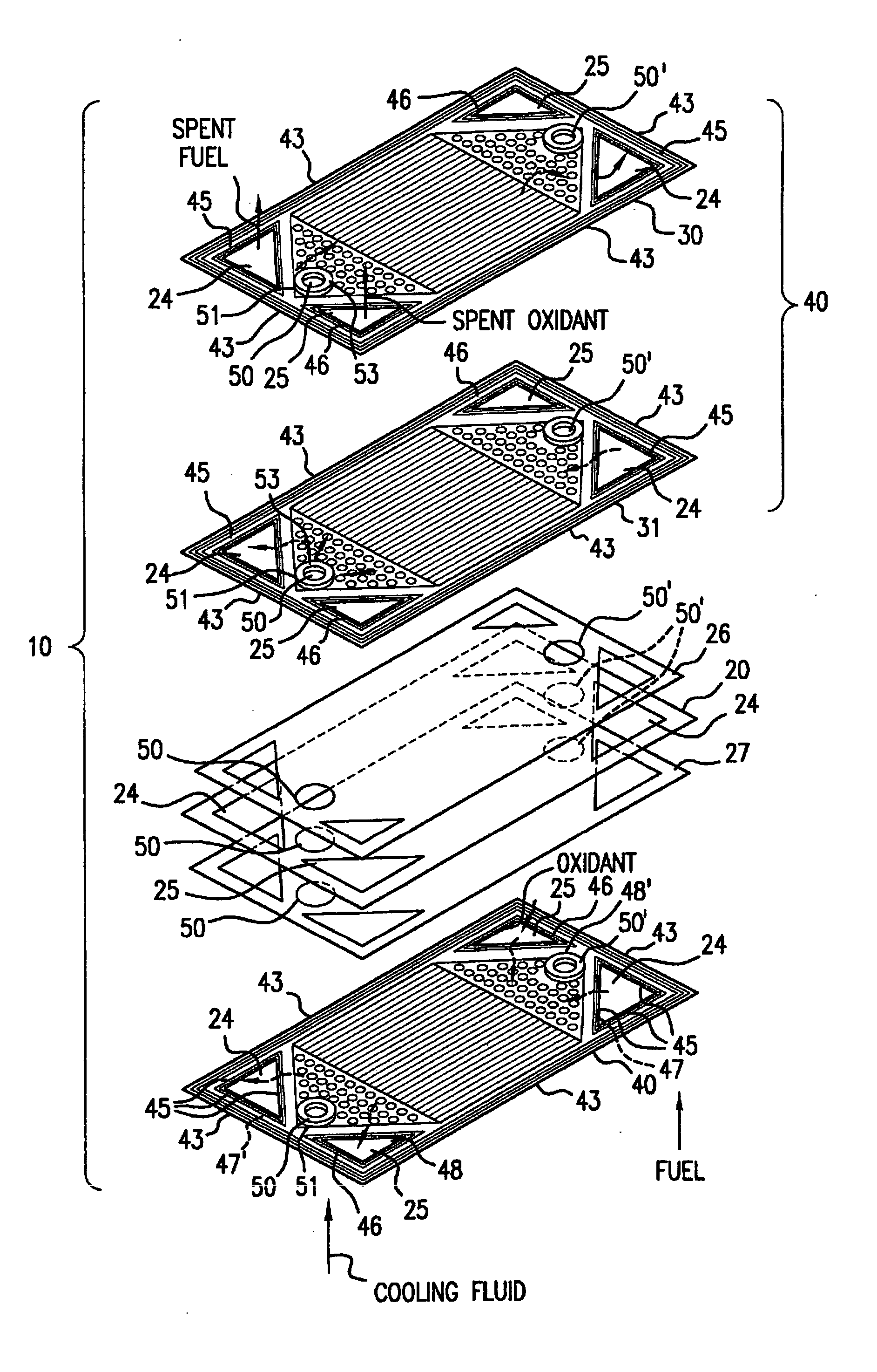 Fuel cell bipolar separator plate