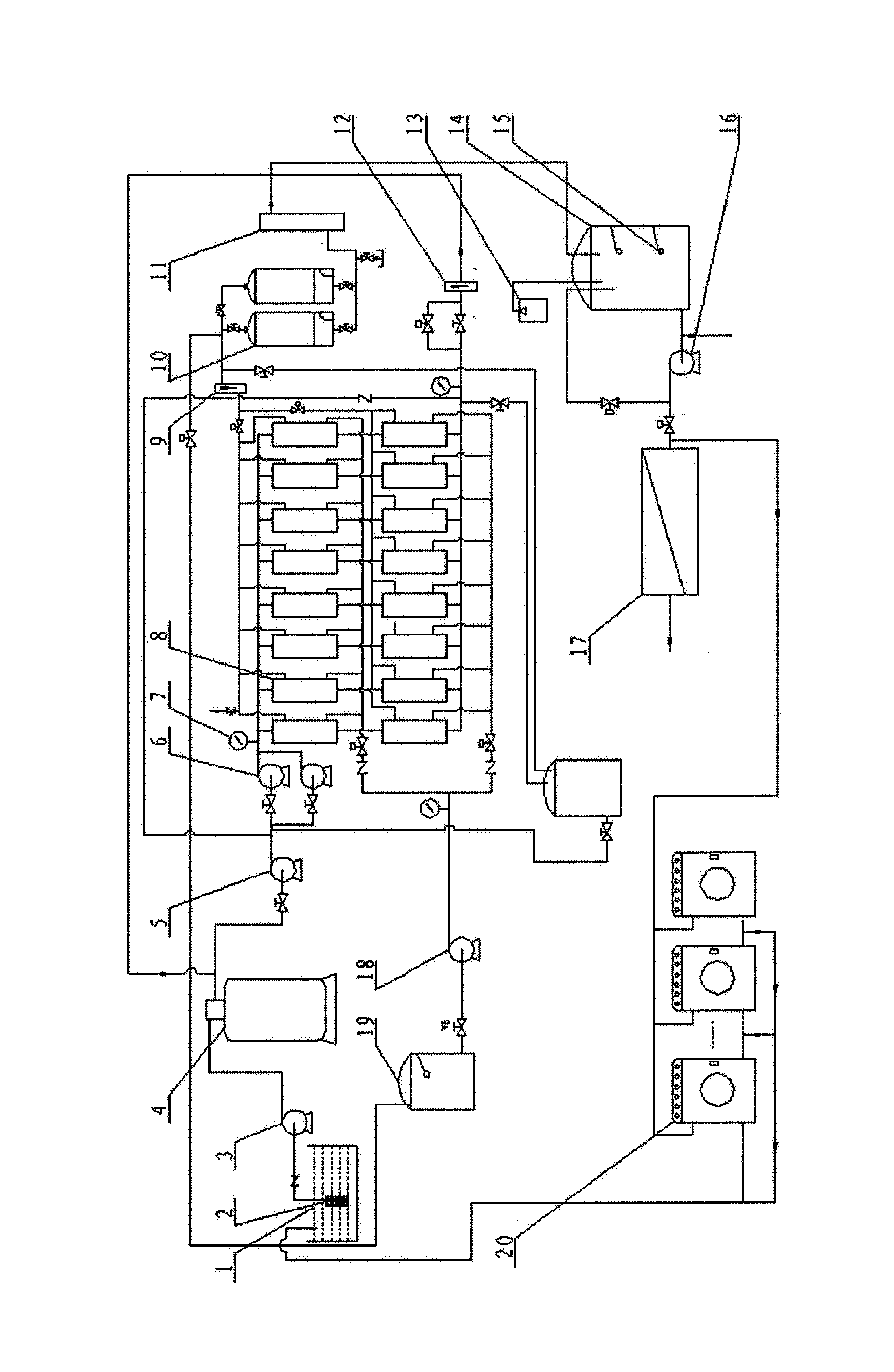 Method and device for recycling of wastewater